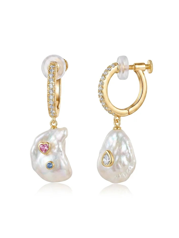 Irregular Genuine Pearl Earrings