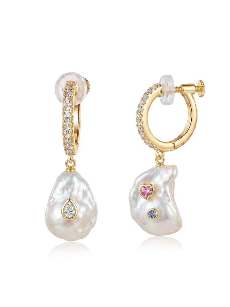 Irregular Genuine Pearl Earrings