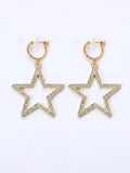 Star earrings clip on