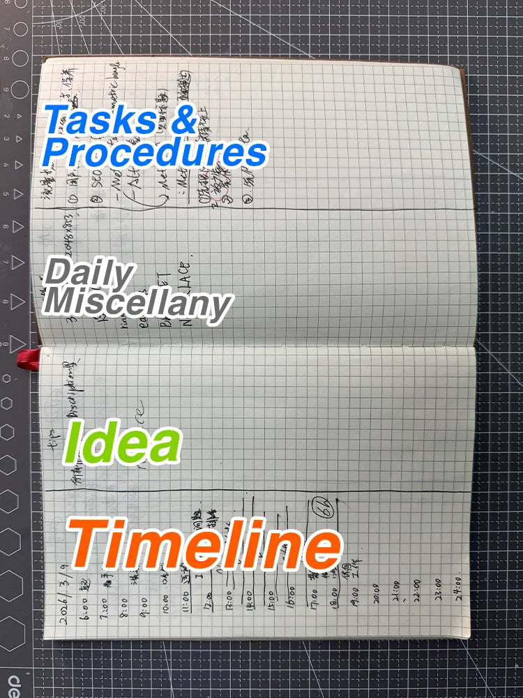 Red Notebook Set – 4 Sticky Note Pads & 4 Pens
