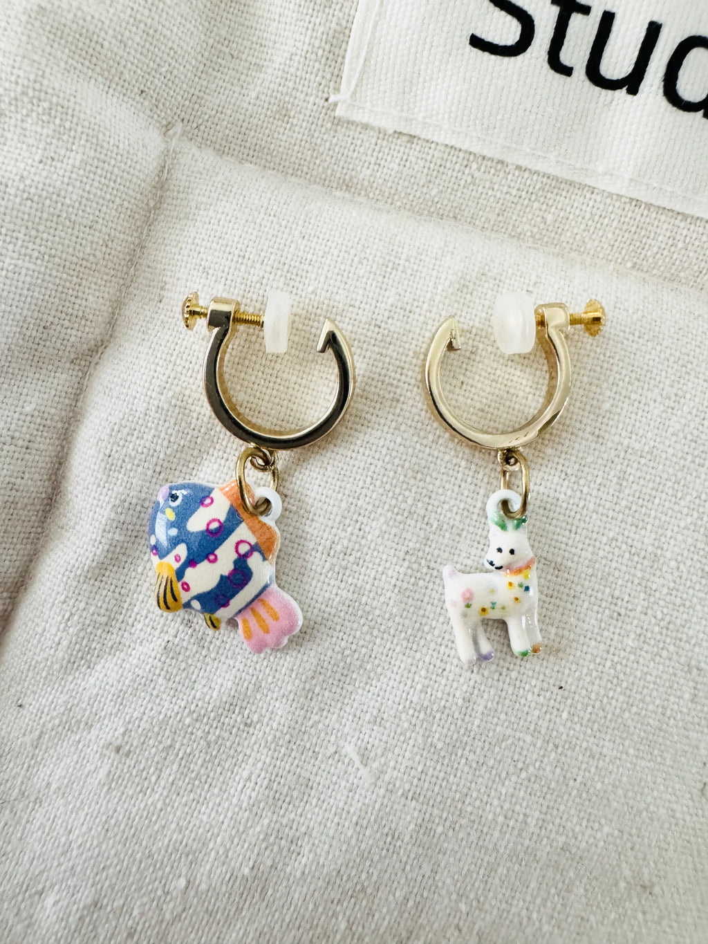 Cute Cartoon Fish Clip-On Earrings