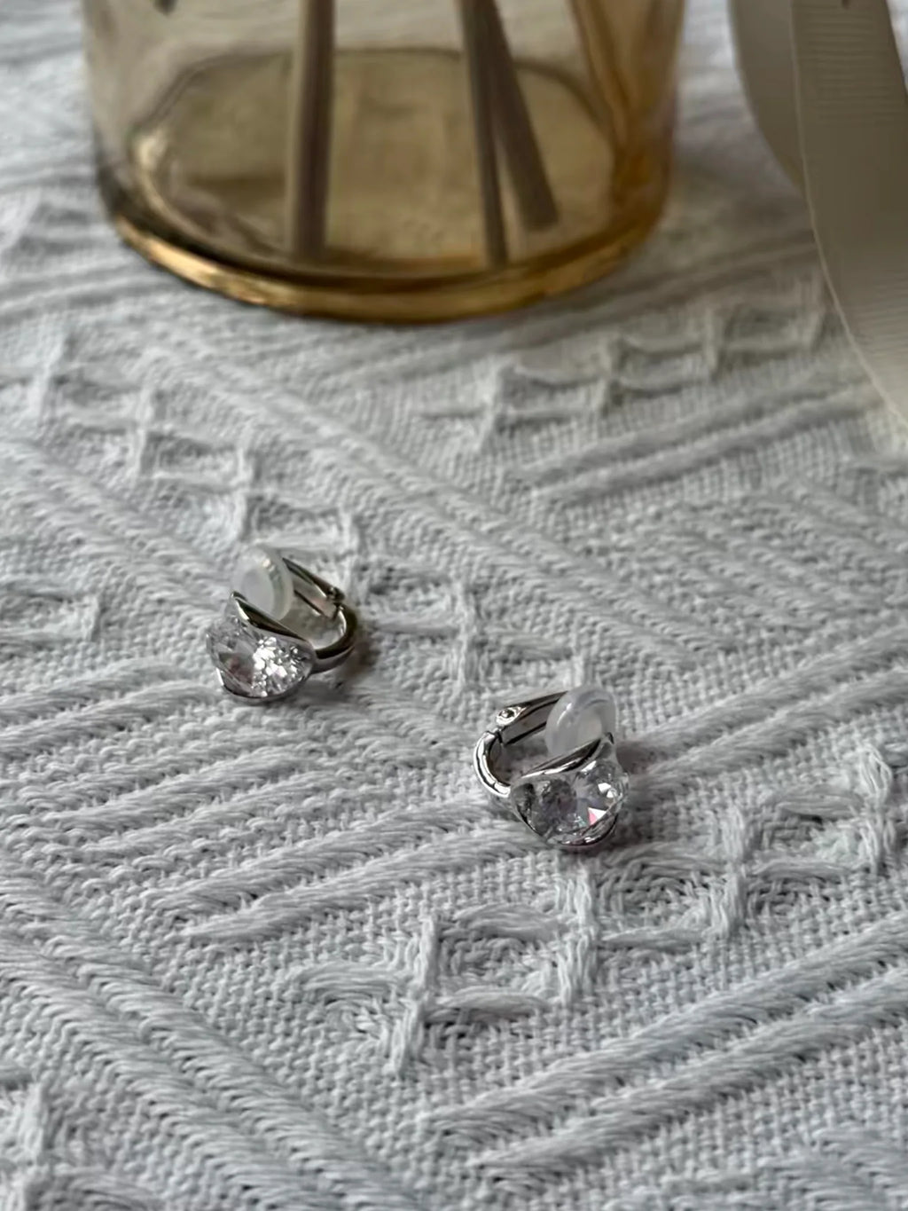S925 Silver 2 Carat Lab-Grown Diamond Clip-On Earrings