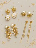 Faux Pearl Earring Set – 4 Pairs