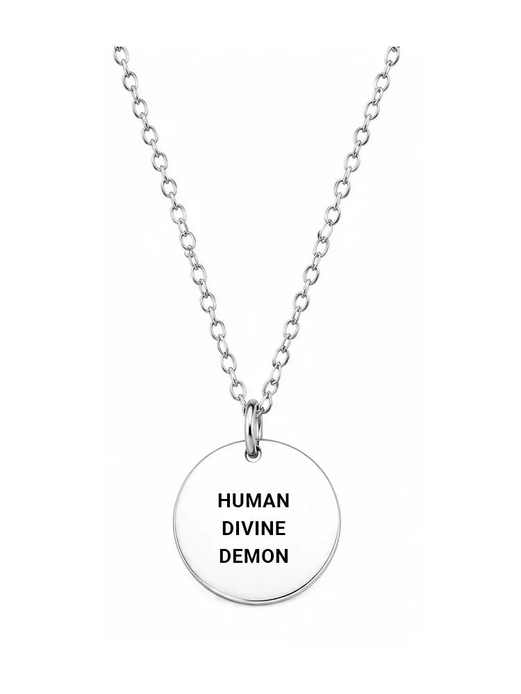 HUMAN · DIVINE · DEMON Necklace Bracelet Custom Made