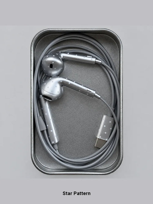 80s-Inspired Colorful Wired Earphones with Lightning Connector