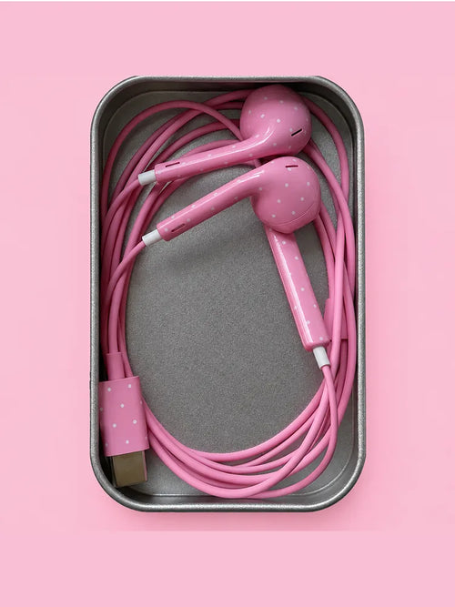 80s-Inspired Colorful Wired Earphones with Lightning Connector