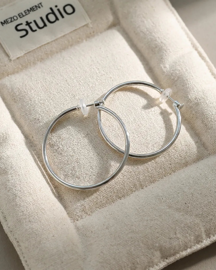 Adjustable Spiral Clip-On Hoop Earrings