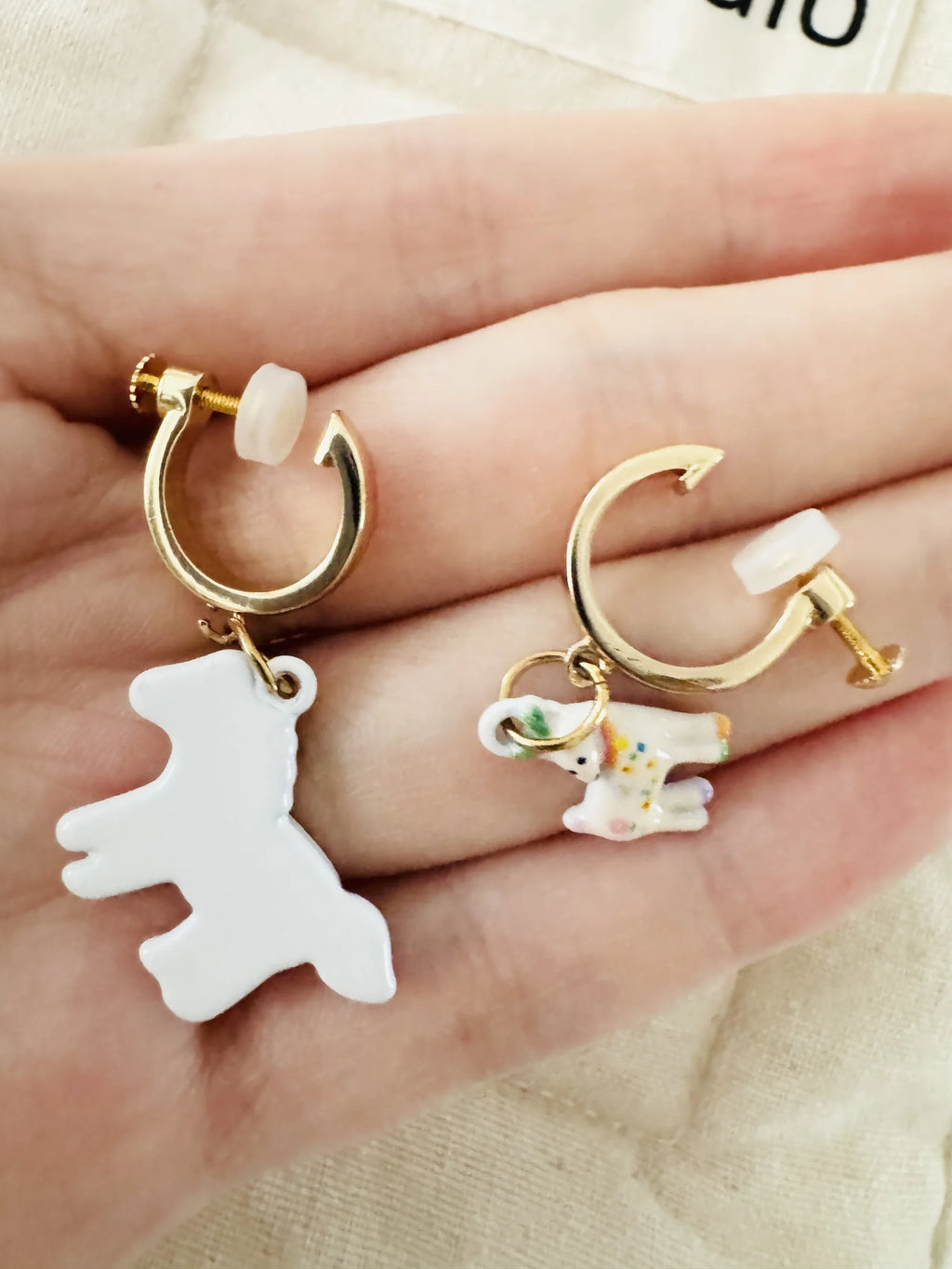 Cute Cartoon Pony & Deer Clip-On Earrings