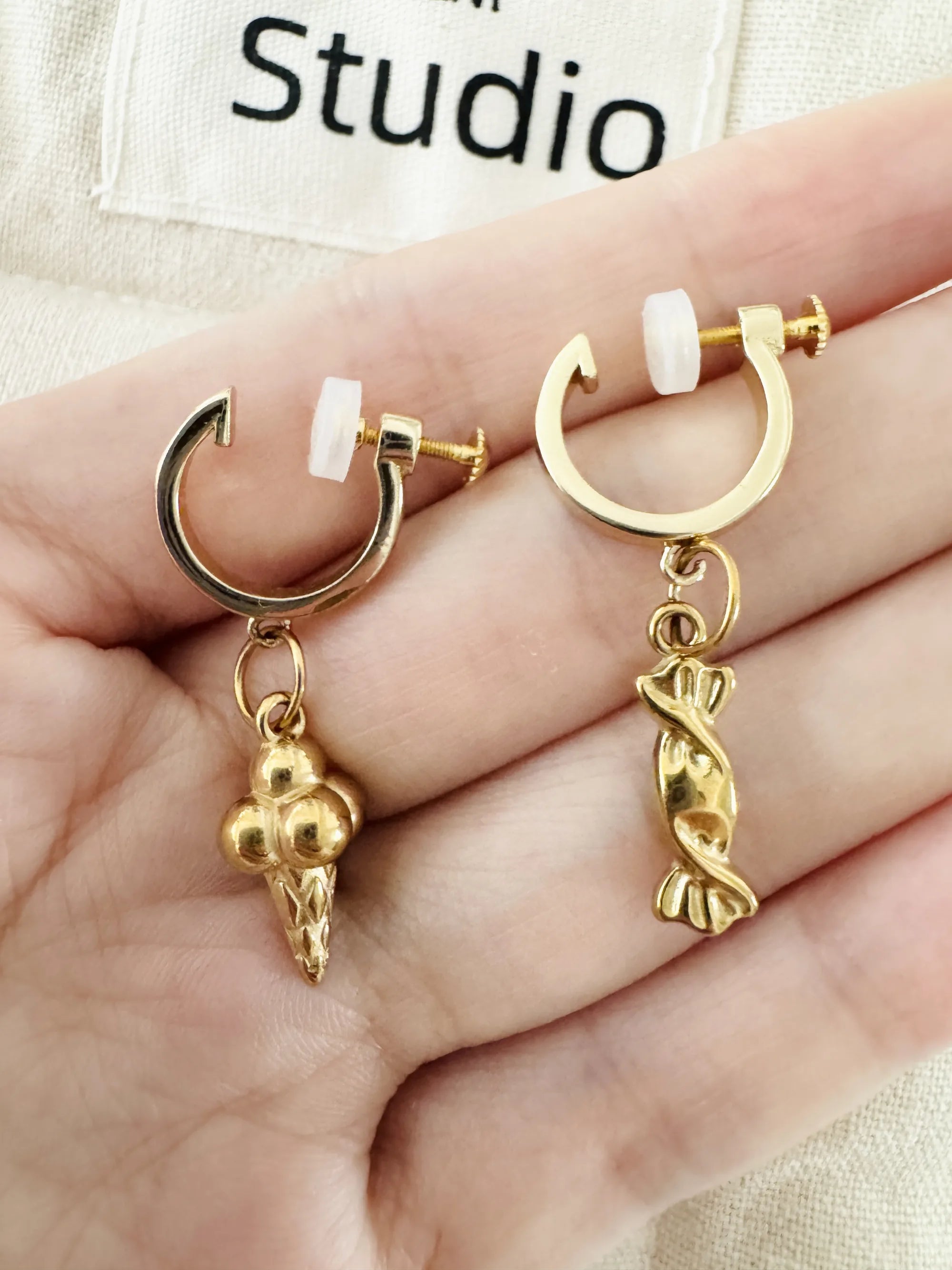 Cute Ice Cream & Candy Clip-On Earrings
