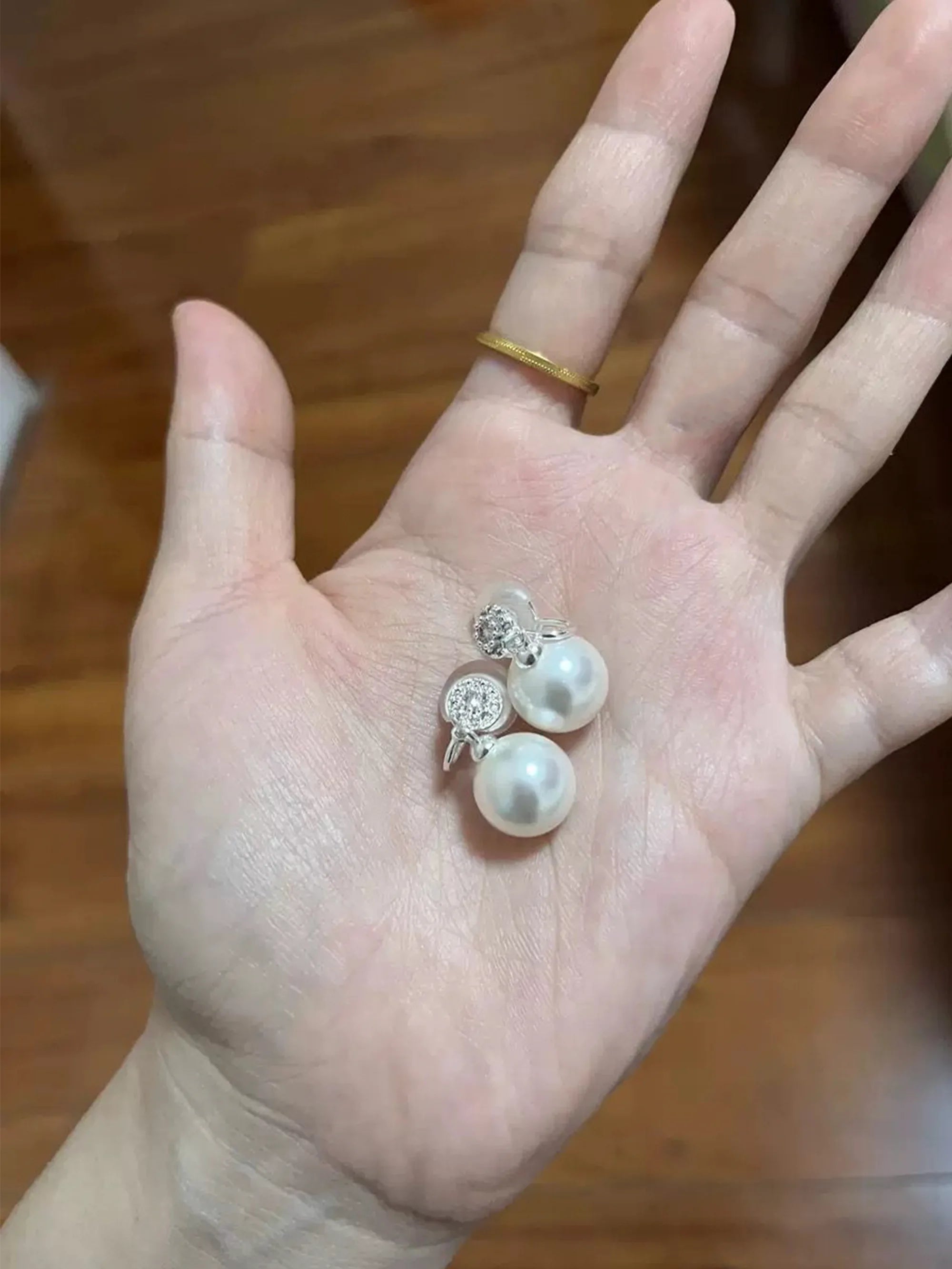 Elegant White Pearl Earrings