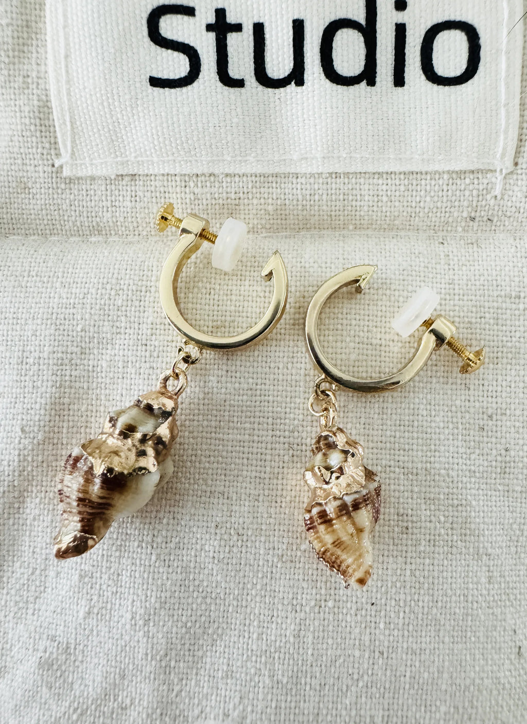 Handmade Colorful Shell Clip-On Earrings