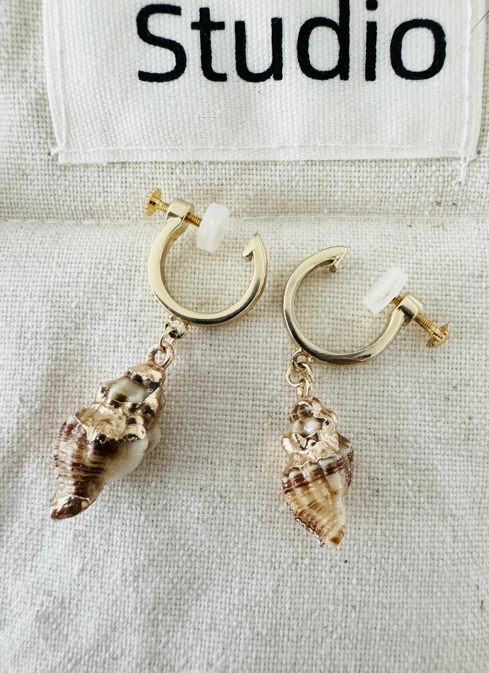 Handmade Colorful Shell Clip-On Earrings