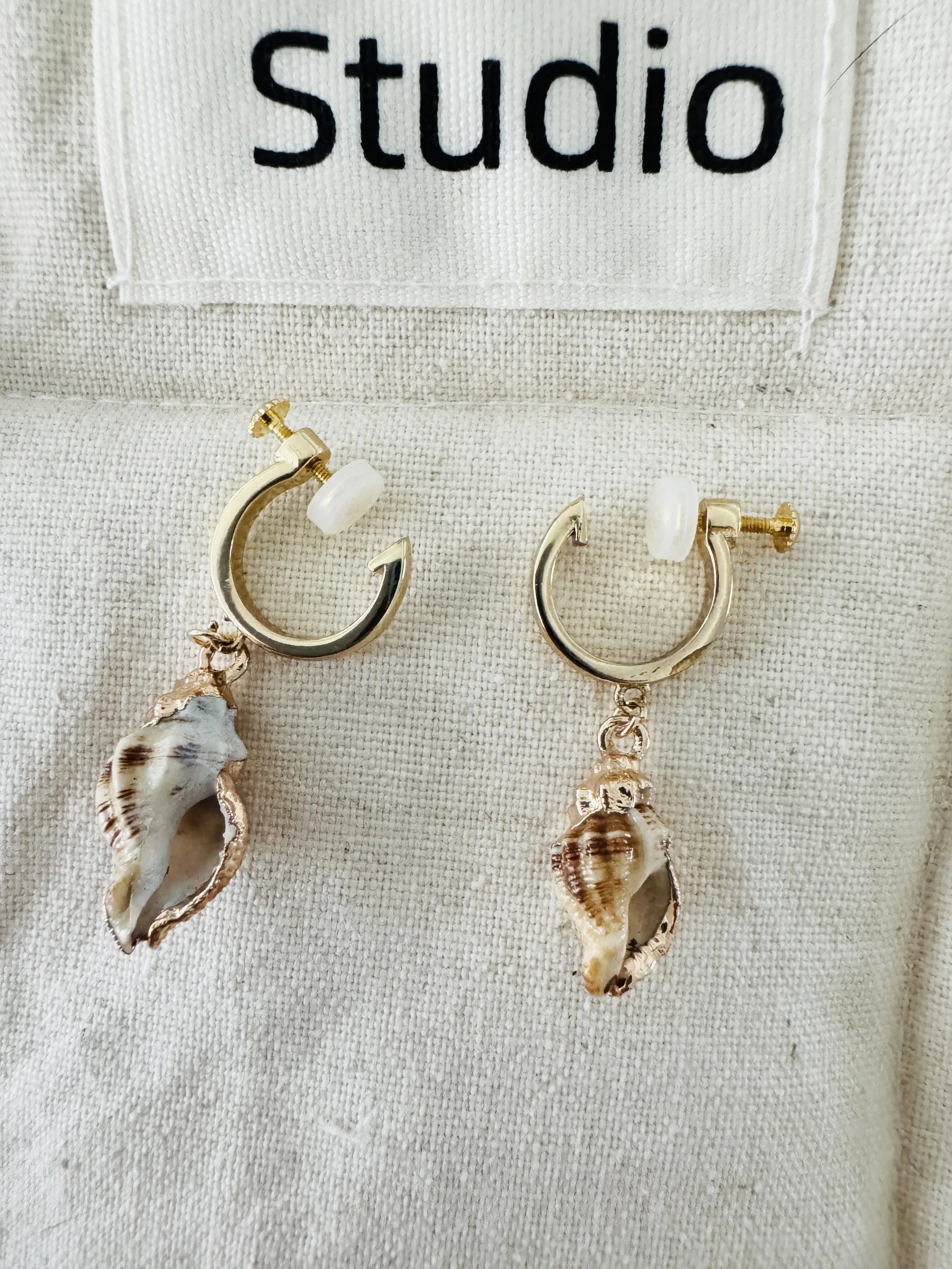 Handmade Colorful Shell Clip-On Earrings