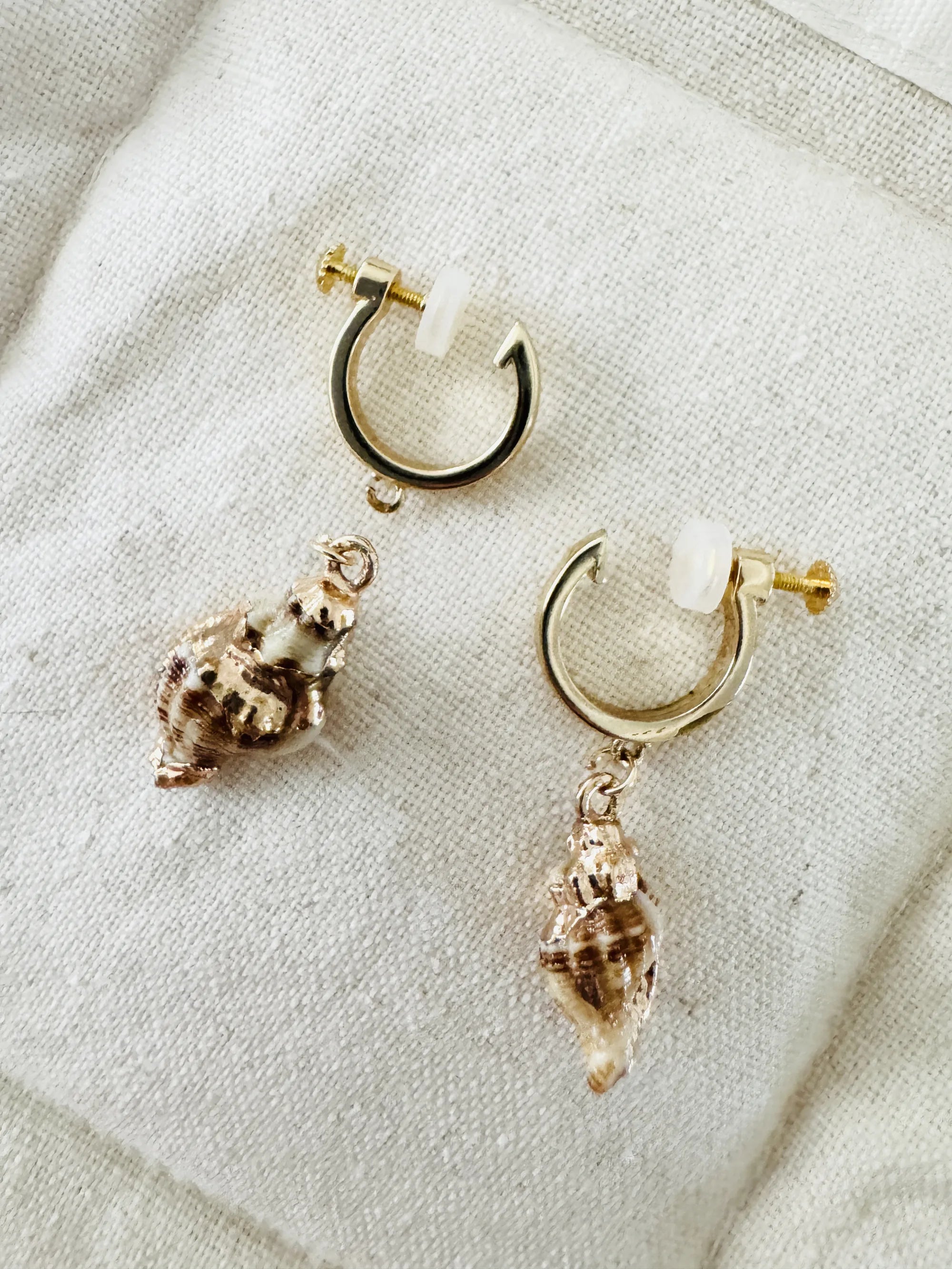 Handmade Colorful Shell Clip-On Earrings