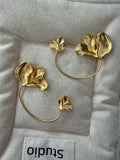 Handmade Flower Ear Cuff Earrings