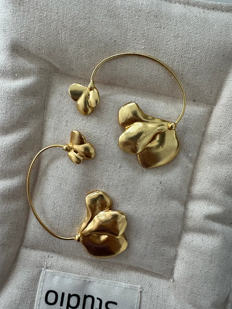Handmade Flower Ear Cuff Earrings
