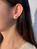 Minimalist White Pearl-Style Earrings Stud Cilp on
